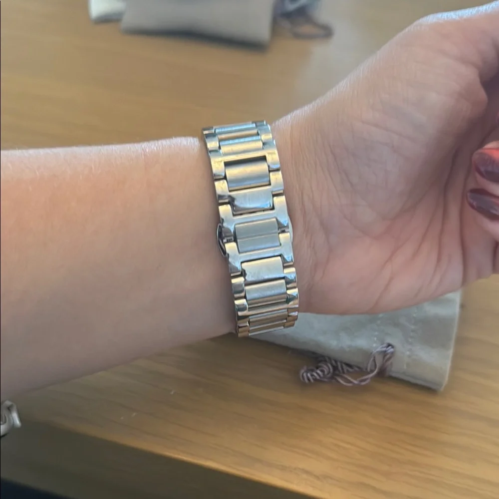 Movado silver and rose gold bold watch